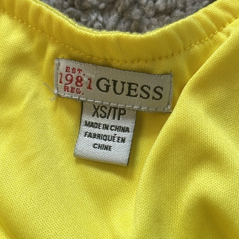 GUESS | Bright Yellow Mini Tank Top Dress | Size XS - Picture 12 of 12
